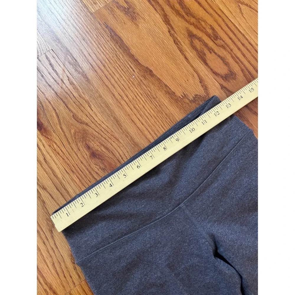 Alo Yoga Heathered Charcoal Gray High Waist Flare Leggings Bell‎ Bottom Pants XS